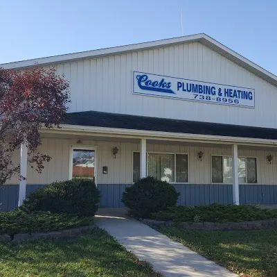 The Cook's Plumbing & Heating shop building on Mechanic Street